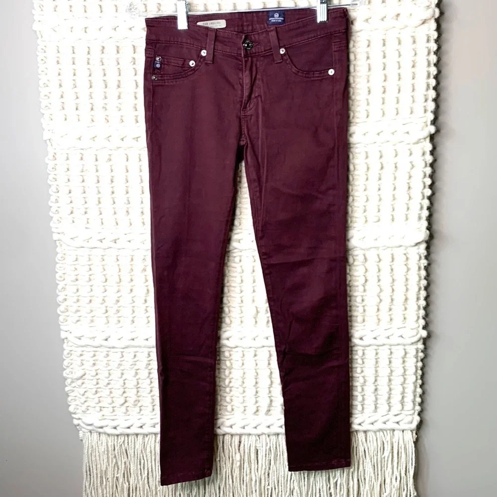 AG Adriano Goldschmied The Jegging Super Skinny Jeans in Wine